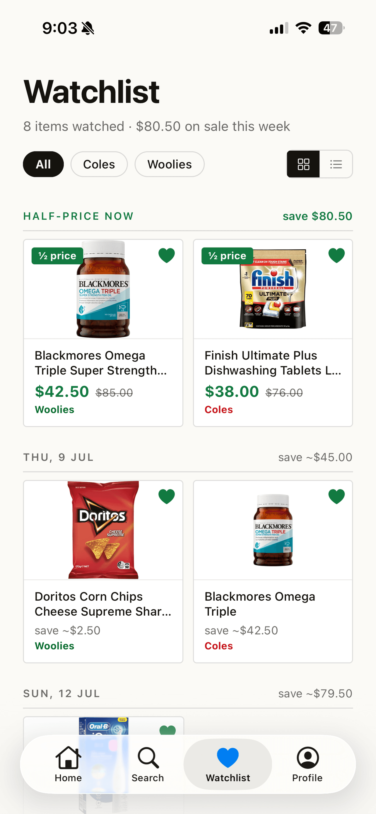 Wednesday — Half Price Tracker screenshot 3